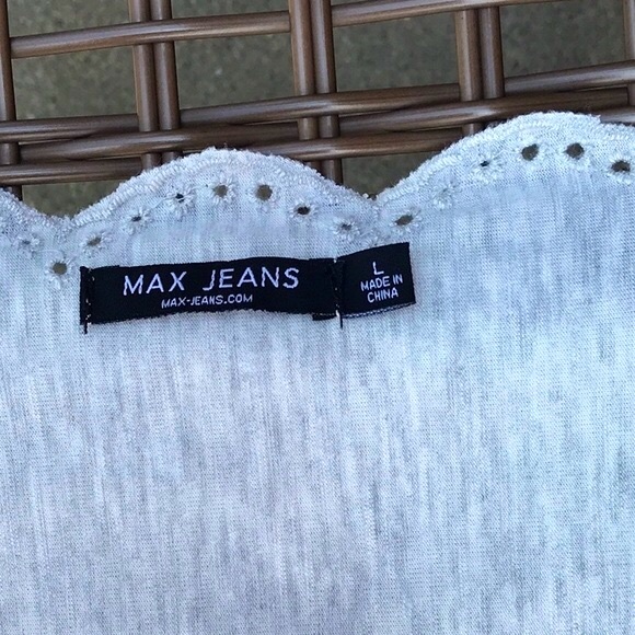 Max Jeans Short Sleeve Tunic T-shirt in Heathered Grey Size Large - Picture 8 of 12